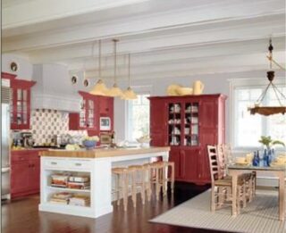 Red Kitchen Cabinets 320x261 